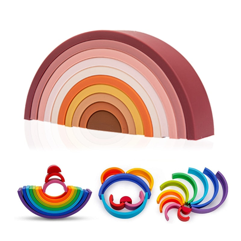 Arco-íris Silicone Montessori
